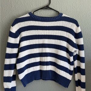 Joe Fresh Navy and White Striped Kids Sweater
